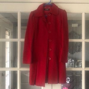 Guess red pea coat